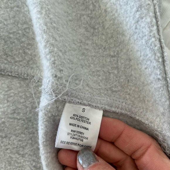 Fleece lined open front tunic style sweatshirt jacket - Picture 6 of 6